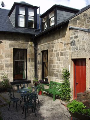 photograph of house trim and windows painted with linseed oil paint